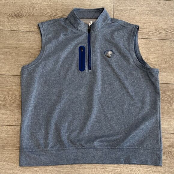 johnnie-O Other - Johnnie O Golf Vest Mens XL Blue Performance Quarter Zip Preppy Casual Work